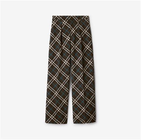 burberry mens stirling trousers 41000|Check Wool Blend Tailored Trousers in Snug .